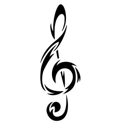 Tribal Clef Symbol Tattoo